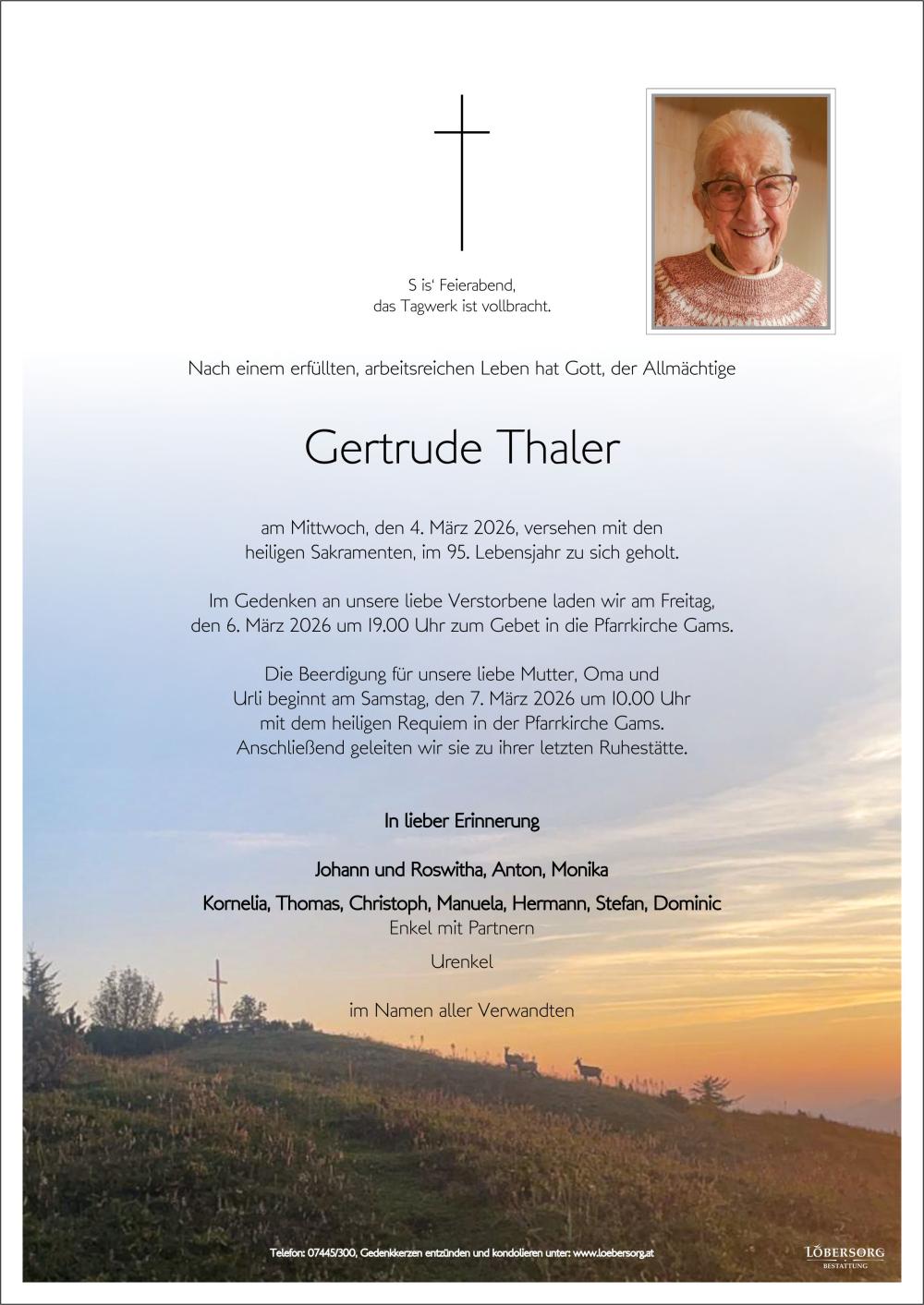 Parte von Gertrude Thaler