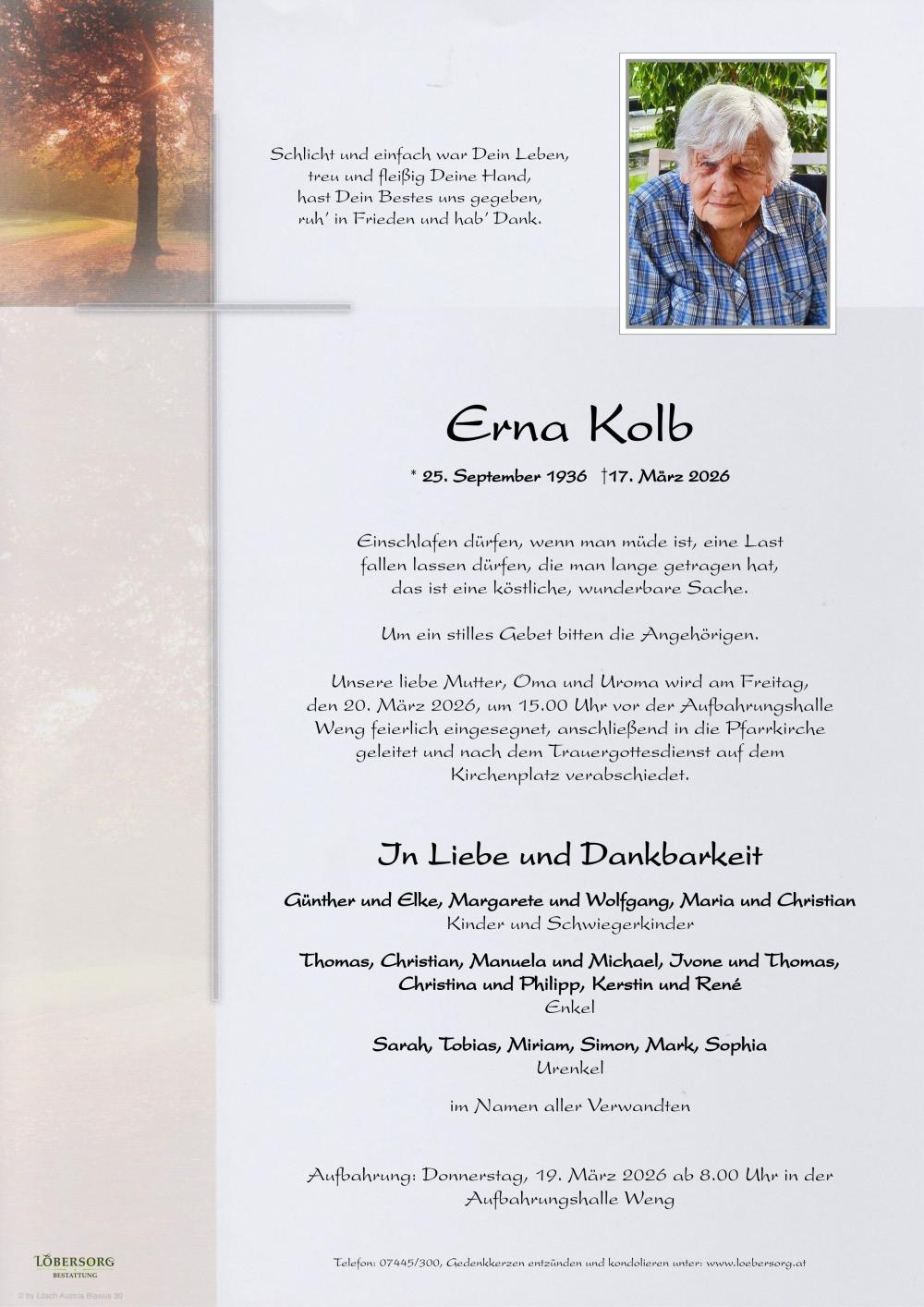 Parte von Erna Kolb