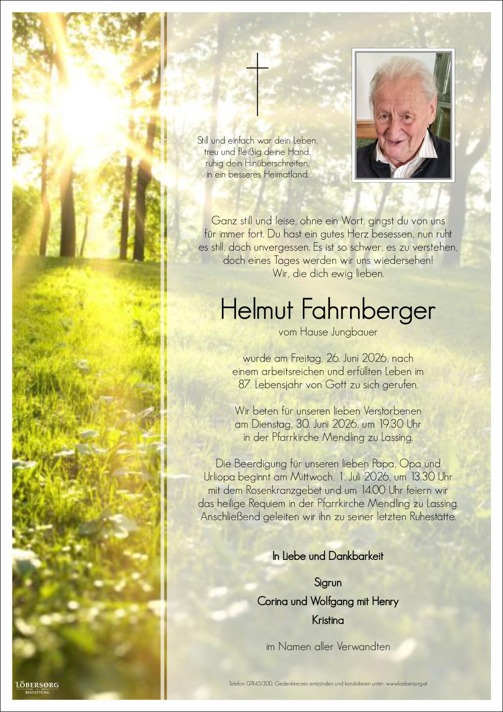 Parte von Helmut Fahrnberger